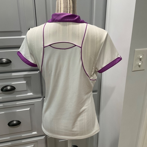 Calloway Woman's Purple and White Golf Shirt, Opti-Dri, Size M - Picture 11 of 11